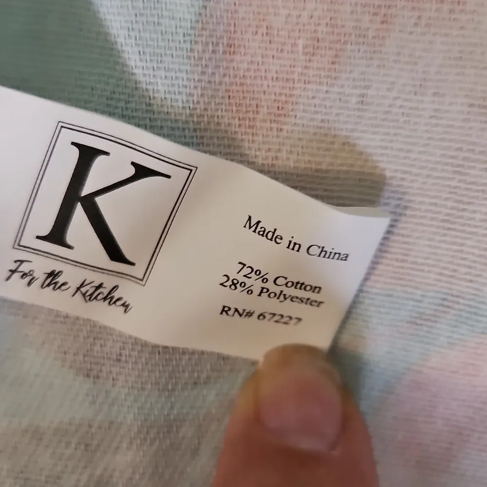 K For The Kitchen Peach & Blue Full Apron